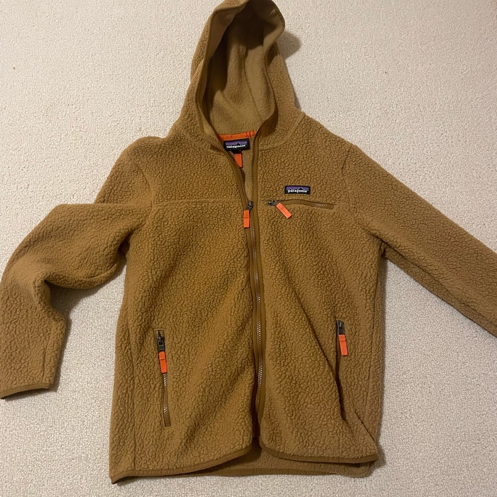 orangish brown brand new patagonia zip up